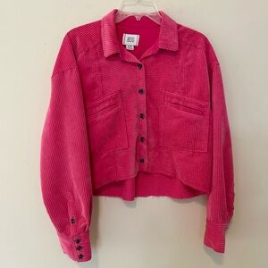 BDG Vibrant Pink Corduroy Shirt